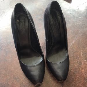 Giambattista valli black leather heels